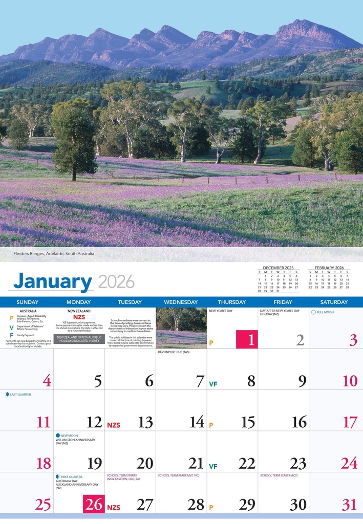 2026 Calendars The Great Australian Outback - Bartel 