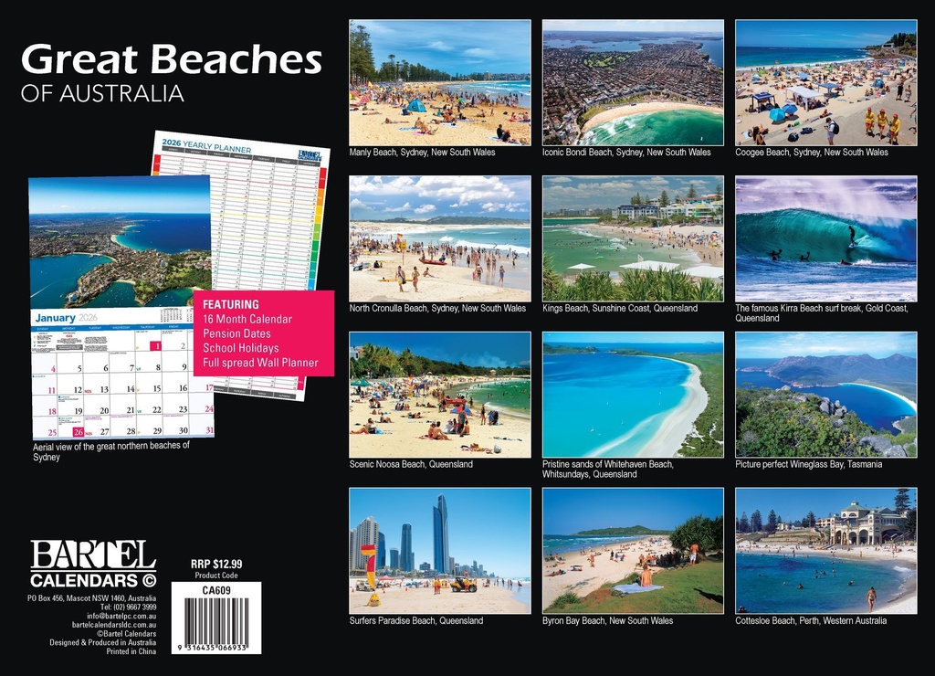 2026 Calendar Great Beaches Of Australia - Bartel
