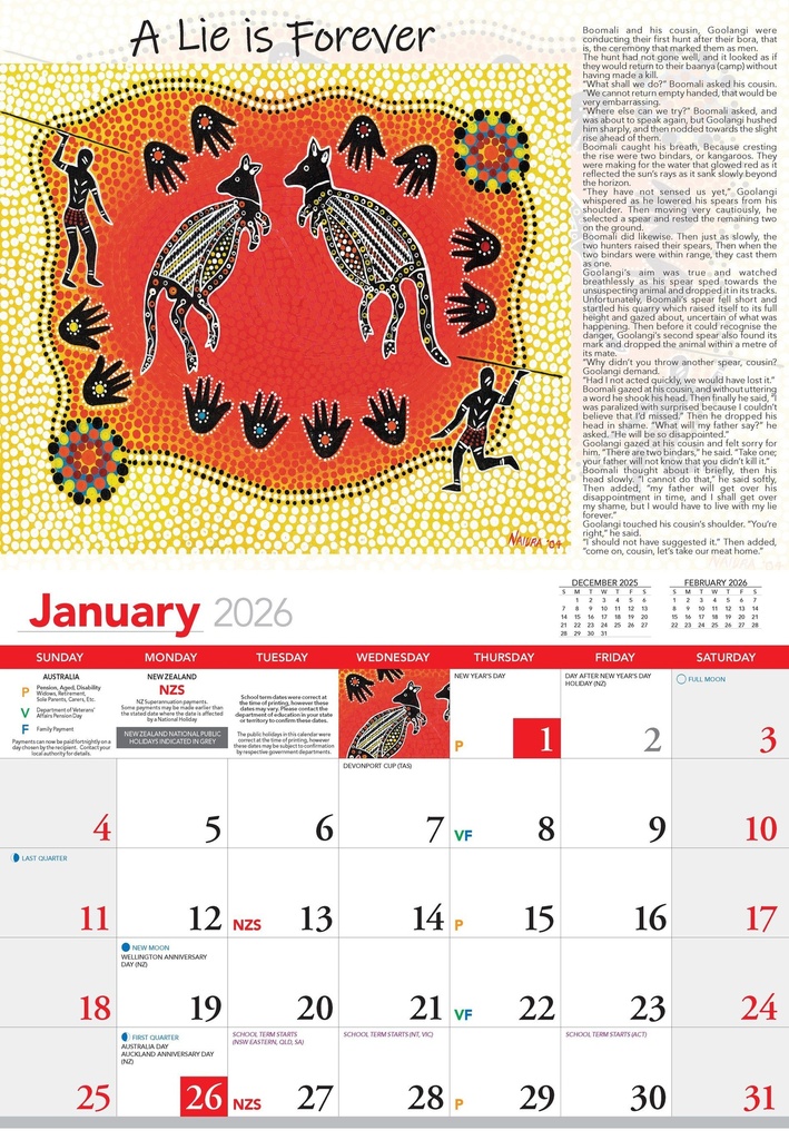 2026 Calendars Tales Of The Dreamtime - Bartel 