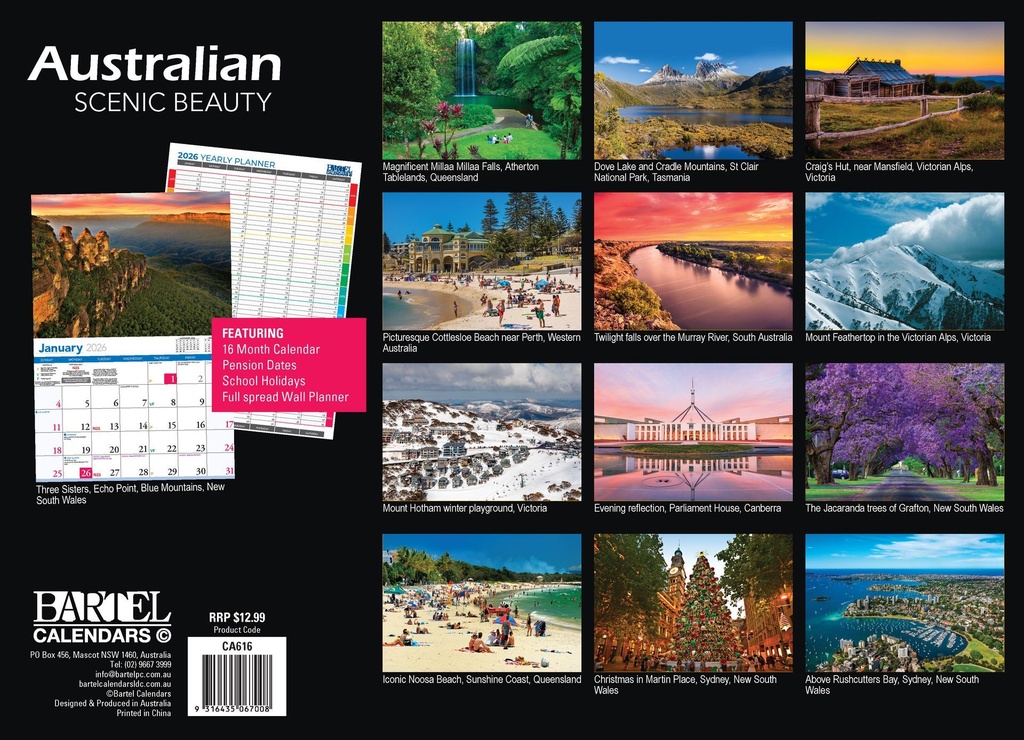 2026 Calendar Australian Scenic Beauty - Bartel