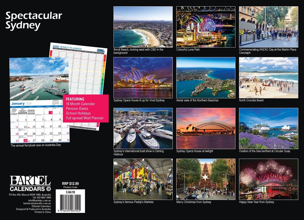 2026 Calendar Spectacular Sydney - Bartel