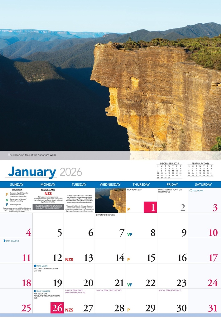 2026 Calendars Blue Mountains New South Wales - Bartel