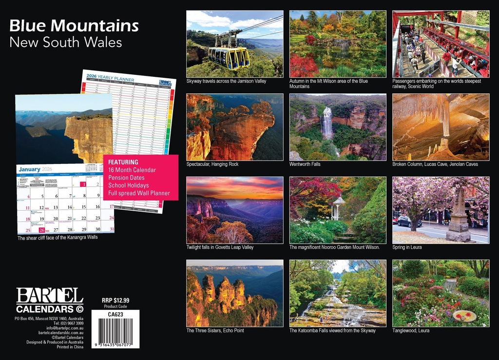 2026 Calendars Blue Mountains New South Wales - Bartel