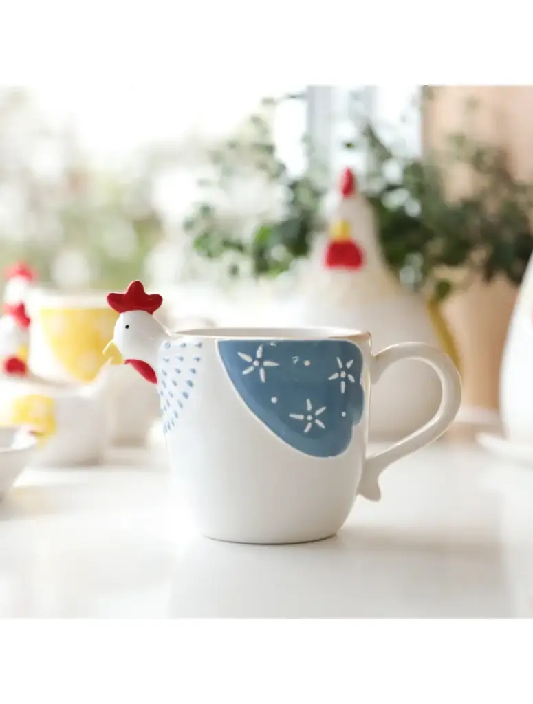 Henhouse Blue Mug