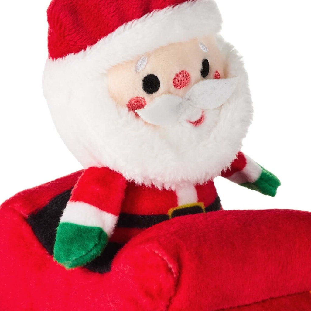 Hallmark Santa in Sleigh Zip-Along Plush Toy