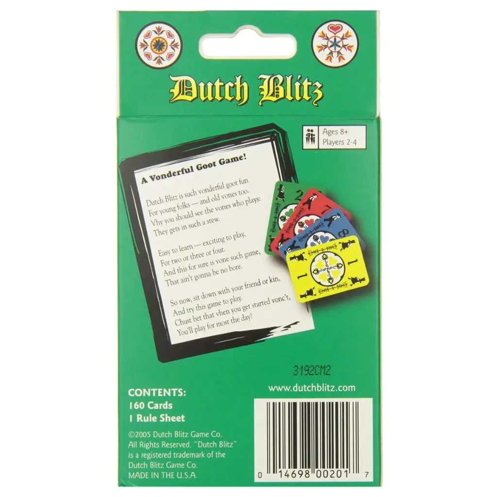 Dutch Blitz Green Card Game