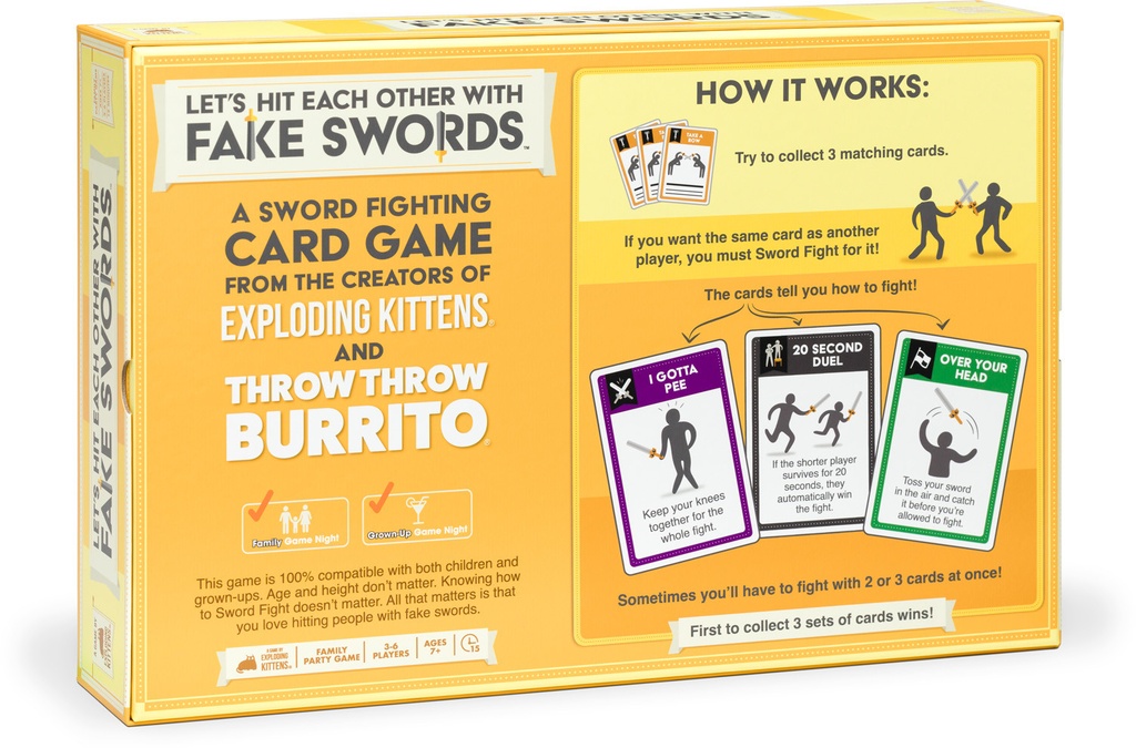 Let's Hit Each Other With Fake Swords Game - By Exploding Kittens