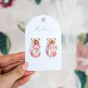 KiKi Pink Bow Earrings - Splosh