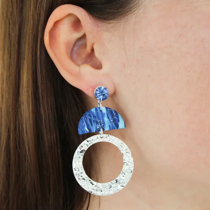 KiKi Silver Blue Drop Earrings