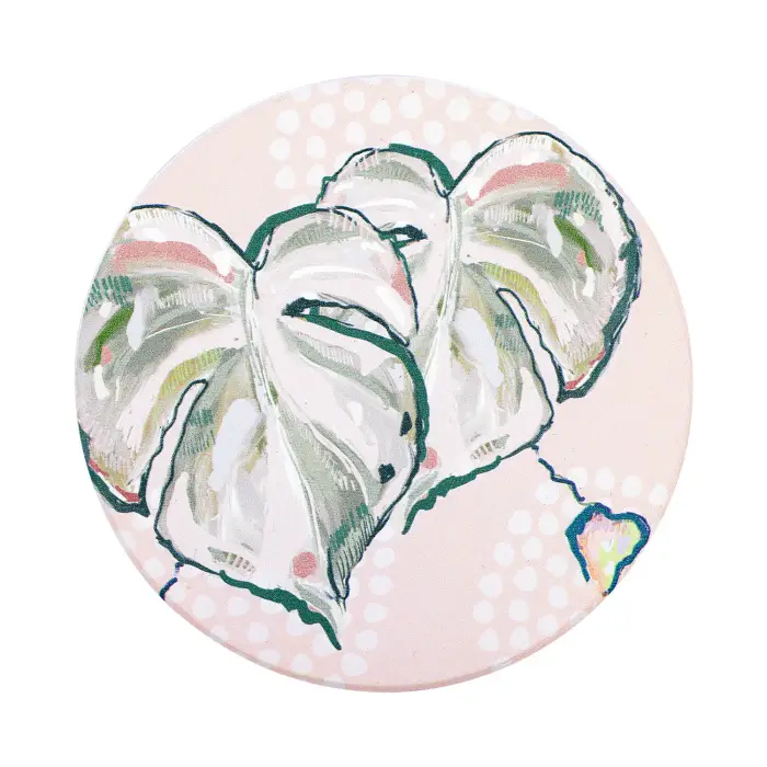 Love, Vera Monstera Ceramic Coaster