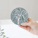 Love, Vera Palm Ceramic Coaster