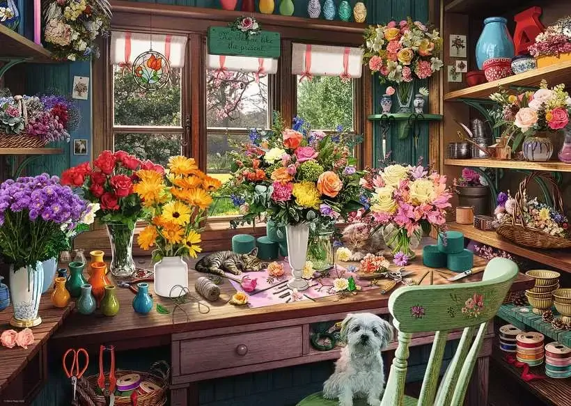 My Haven No.13: The Flower Arrangers Shed 1000pc Puzzle - Ravensburger