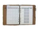 2027 Diary A5 Week-To-View (WTV) Slim Spiral Organiser with Pen - Olive Green
