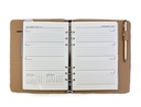 2027 Diary A5 Week-To-View (WTV) Slim Spiral Organiser with Pen - Croc Tan