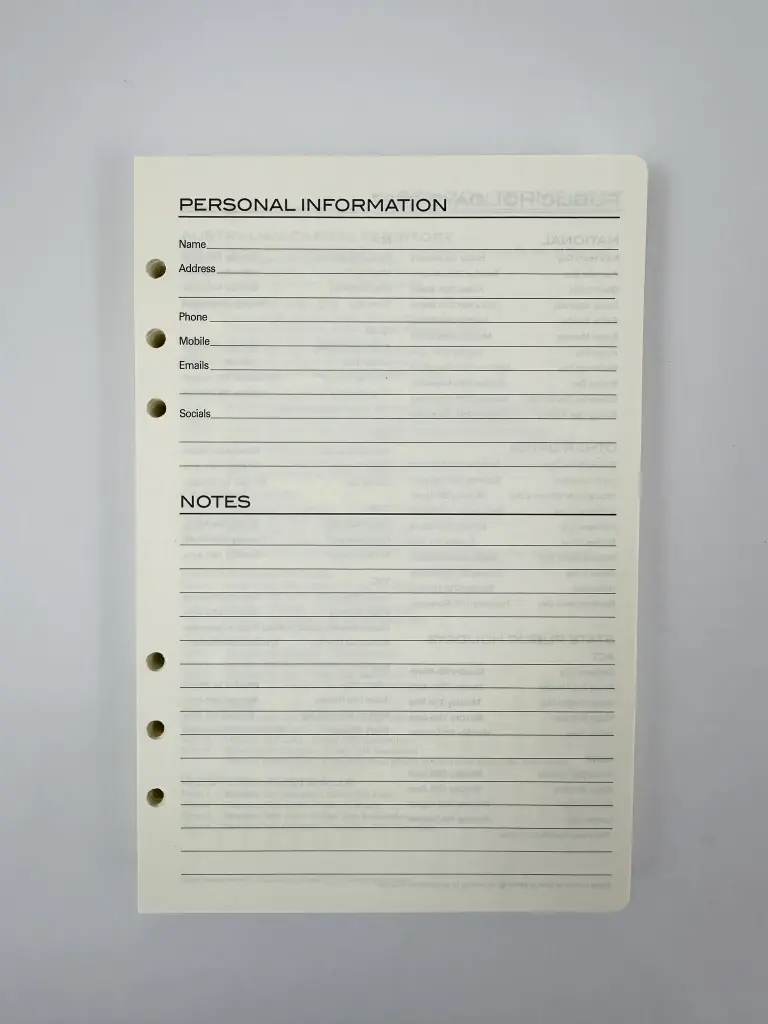 2027 Diary and Organiser A5 Day-To-A-Page (DTP) Refill