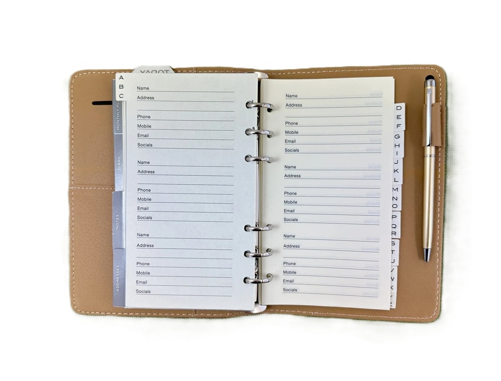 2027 Diary B6 Week-To-View (WTV) Slim Spiral Organiser with Pen - Raspberry