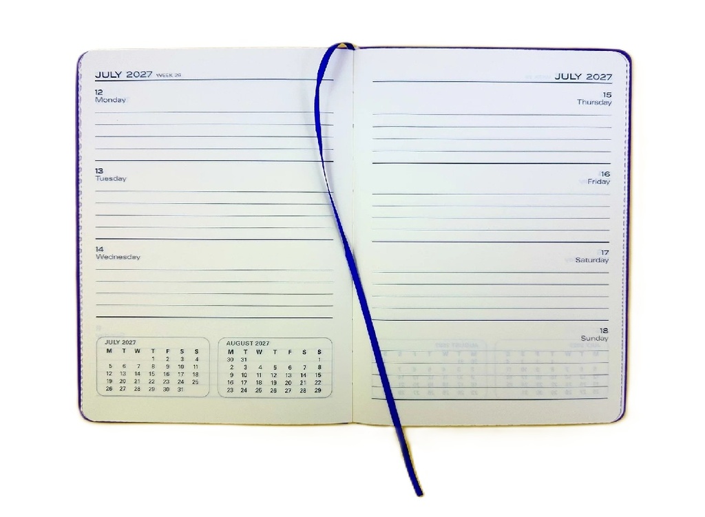 2027 Diary A5 Week-To-View (WTV) Violet