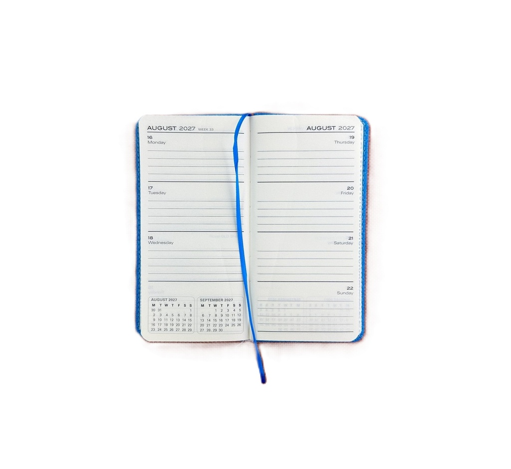 2027 Diary Week-To-View (WTV) Slim with Pen - Cobalt