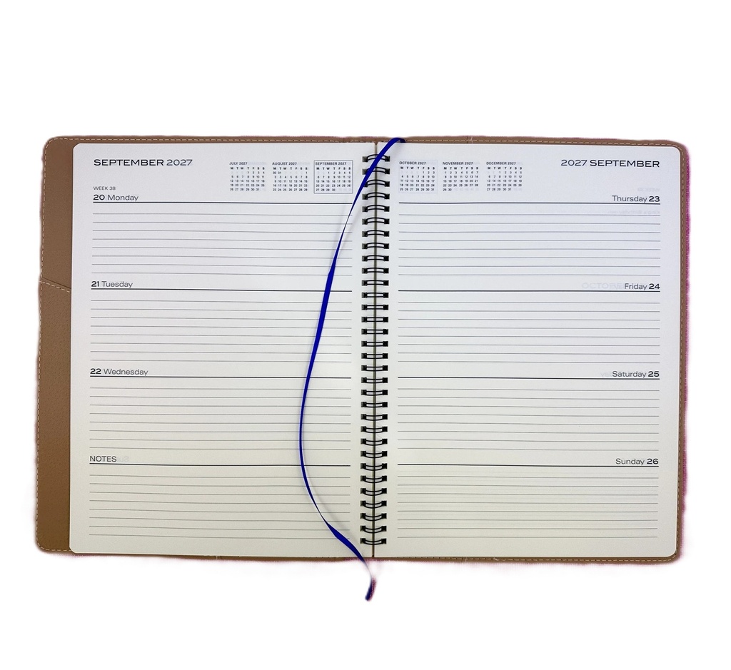 2027 Diary A4 Week-To-View (WTV) Violet