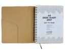 2027 Diary A4 Day-To-A-Page (DTP) Spiral Croc Chocolate