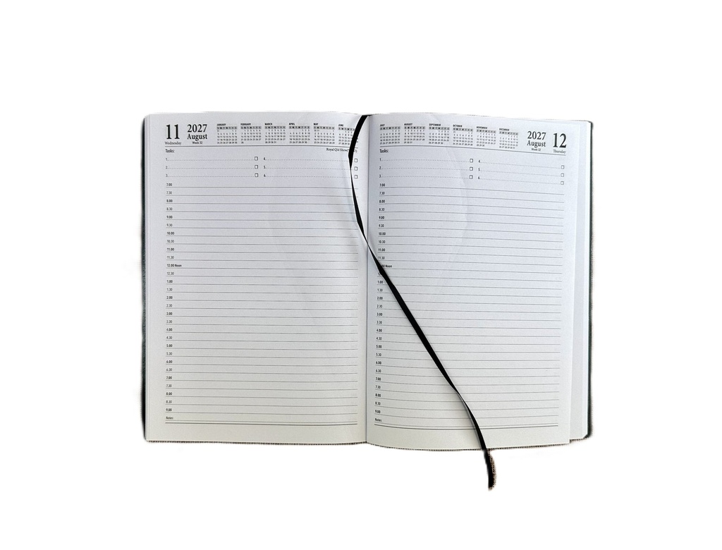 2027 Diary A5 Business Day-To-A-Page (DTP) Black