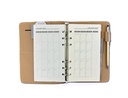 2027 Diary B6 Week-To-View (WTV) Slim Spiral Organiser with Pen - Croc Tan
