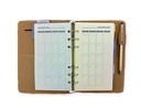2027 Diary B6 Week-To-View (WTV) Slim Spiral Organiser with Pen - Ocean Blue 