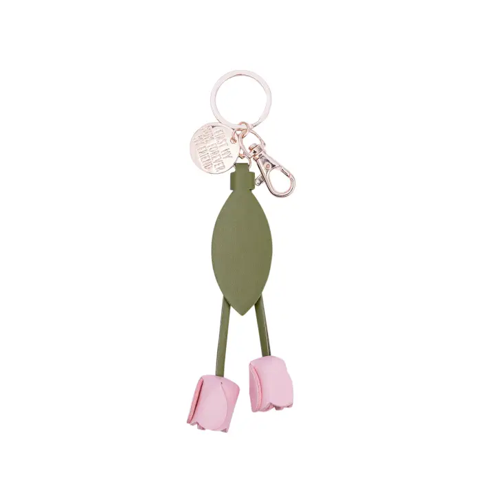 Mother's Day Rosebud Bag Charm Keychain 