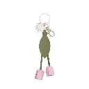 Mother's Day Rosebud Bag Charm Keychain 