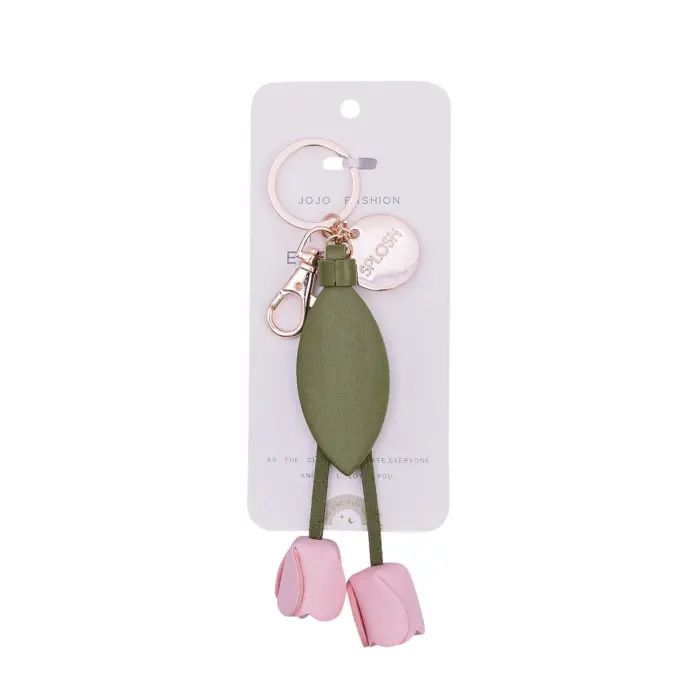 Mother's Day Rosebud Bag Charm Keychain 