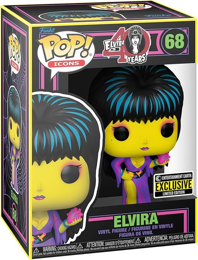 Elvira: Mistress of the Dark - Elvira Black Light US Exclusive Funko Pop! Vinyl #68