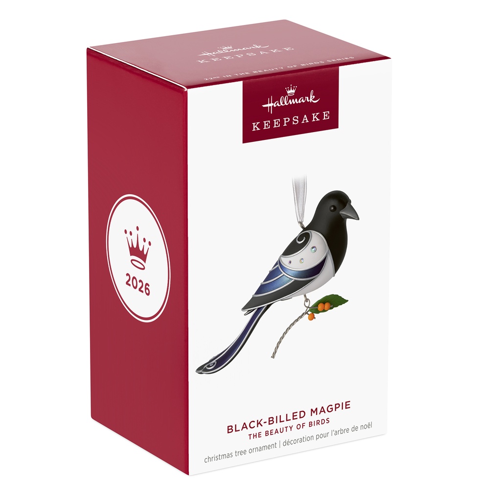 The Beauty of Birds Black-Billed Magpie - 2026 Hallmark Keepsake Christmas Ornament