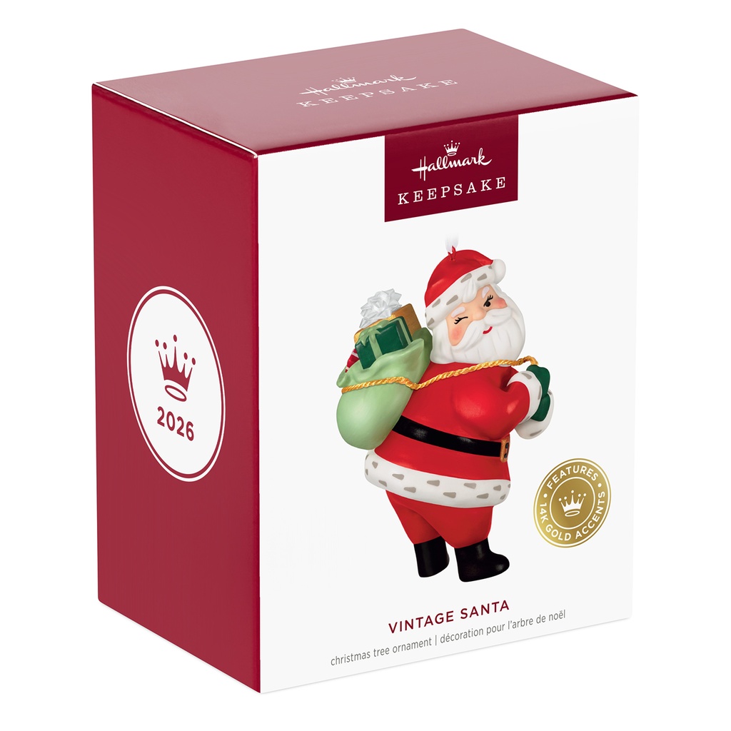 Vintage Santa - 2026 Hallmark Keepsake Christmas Ornament