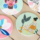 Billie Green Chair Ceramic Coaster