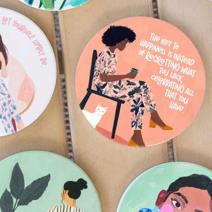 Billie Happiness Ceramic Coaster