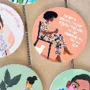 Billie Happiness Ceramic Coaster