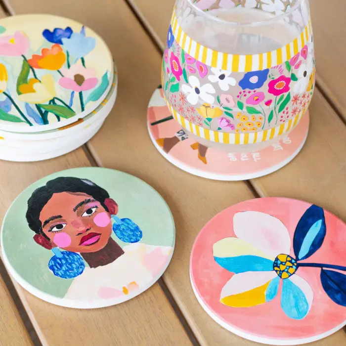 Billie Girl Ceramic Coaster