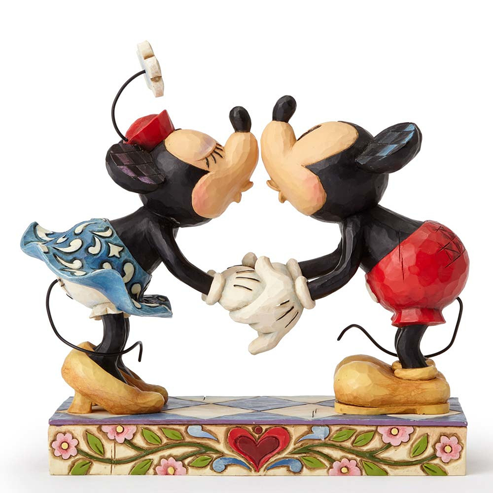 Disney Traditions - 16.5cm/6.5" Mickey & Minnie Kissing, Smooch For My Sweetie