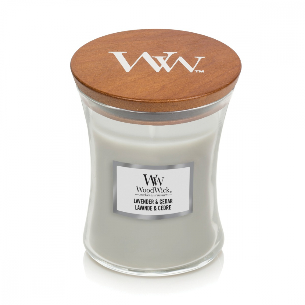 Lavender & Cedar Medium - Woodwick Candle