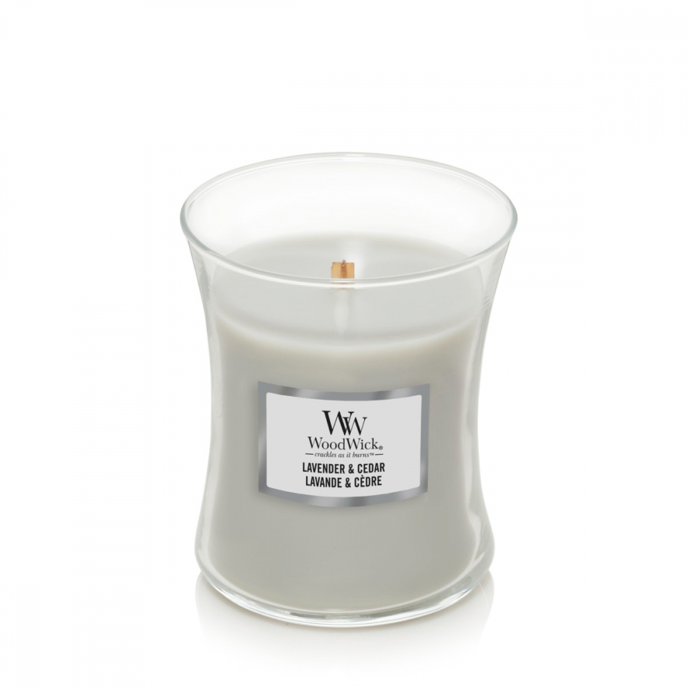 Lavender & Cedar Medium - Woodwick Candle