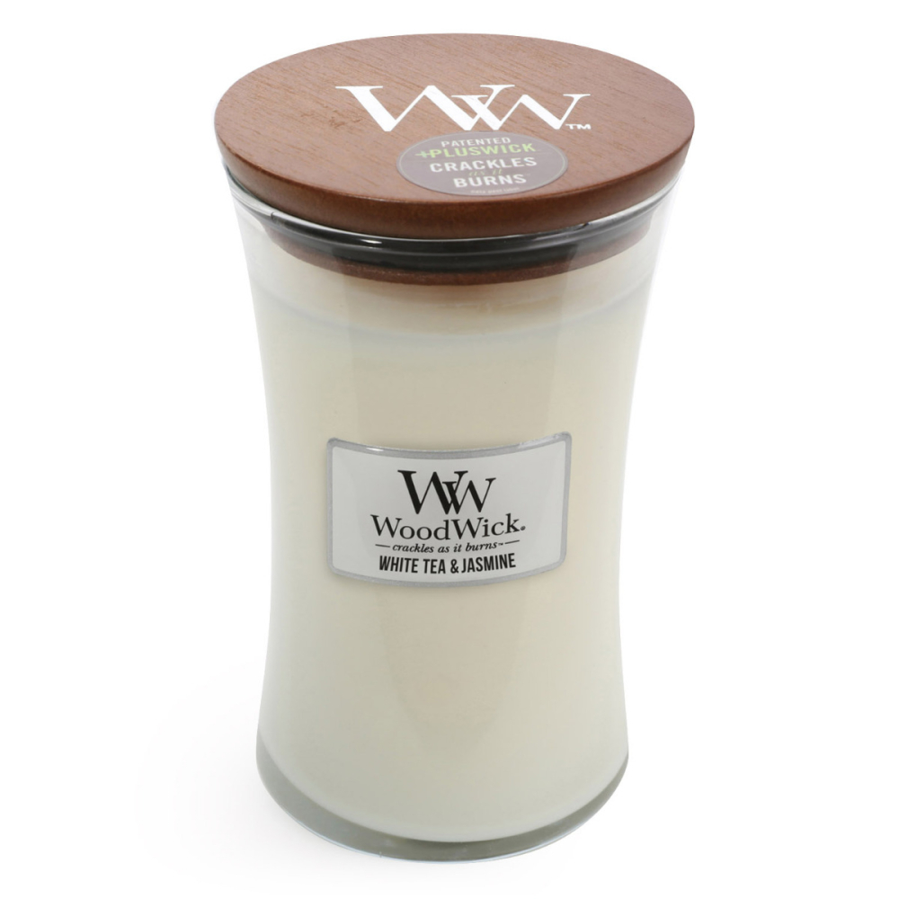 White Tea & Jasmine Large - Woodwick Candle