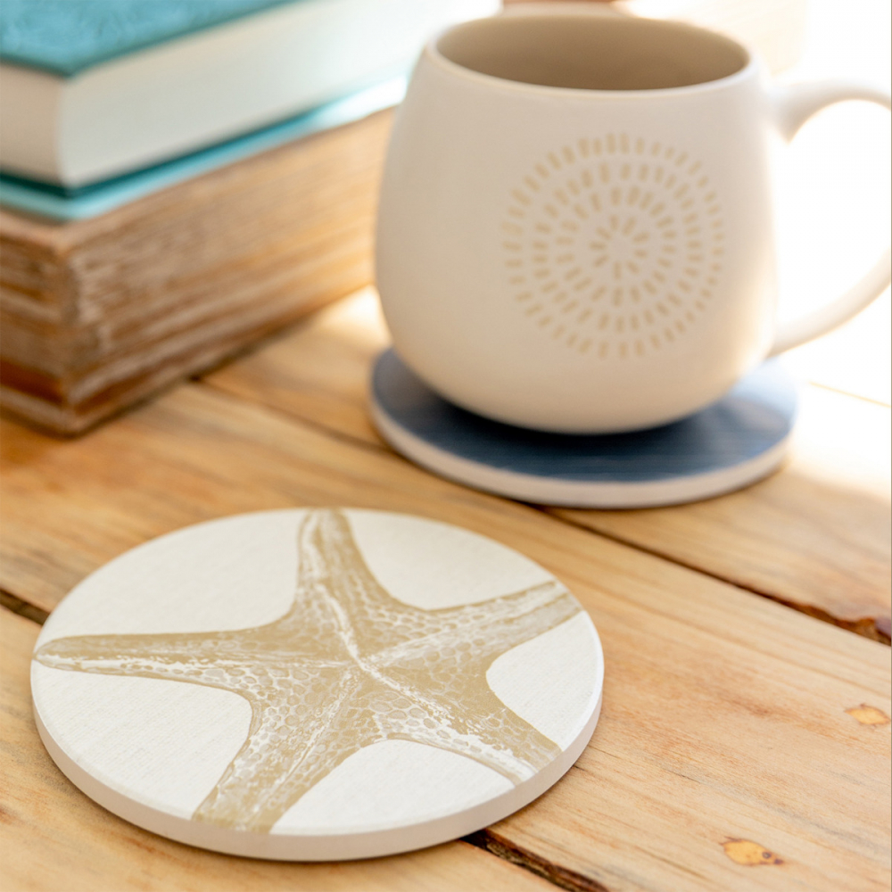 Island Breeze Starfish Ceramic Coaster - Splosh