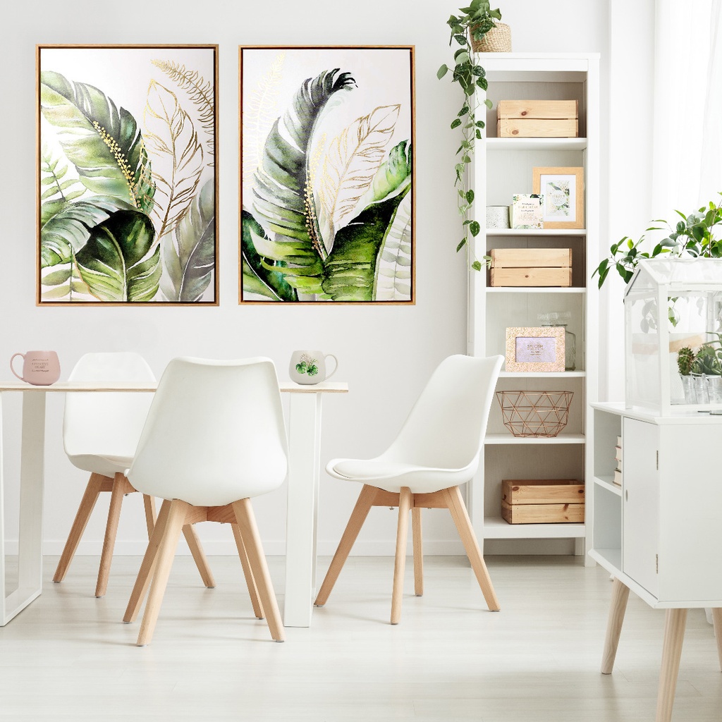 Elegant Greenery Right Palms Canvas 64x94  - Splosh