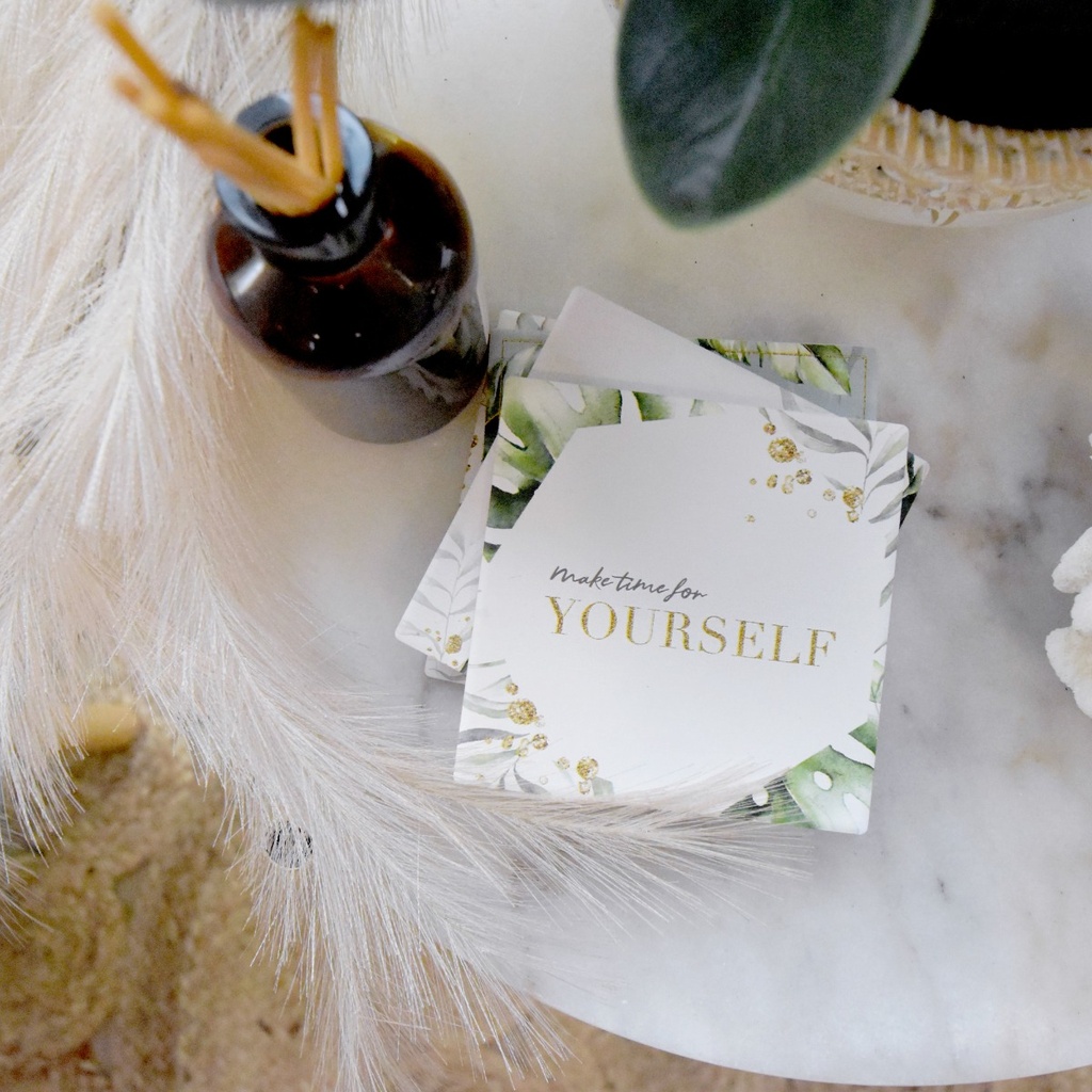 Elegant Greenery Time Ceramic Coaster - Splosh