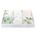 Elegant Greenery  Ceramic Coaster - Splosh