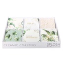 Elegant Greenery Bouquet Ceramic Coaster - Splosh