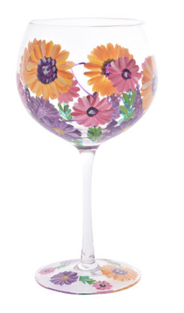 Hand Painted Gin Glass (Assorted Designs) 3