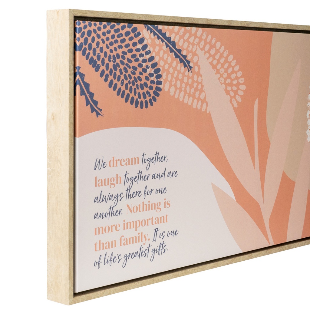 Fleur Family Framed Canvas (94x44) - Splosh