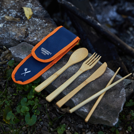 Travel Bamboo Cutlery Set - Gentlemen's Hardware