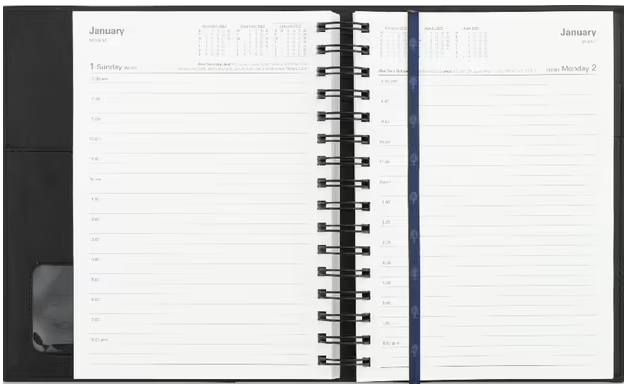 Collins Vanessa A5 DTP Black Financial Year Diary 2022/23